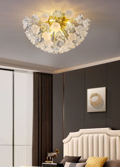 Люстра стельова на 8 лампочок 26752 Латунь 35х60х60 см. | Зображення 6