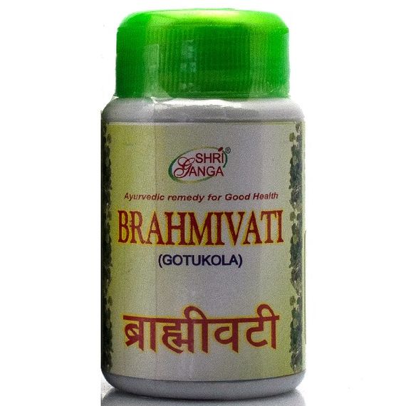 Комплекс для профілактики нервової системи Shri Ganga Brahmi Vati GotuKola 100 Tabs