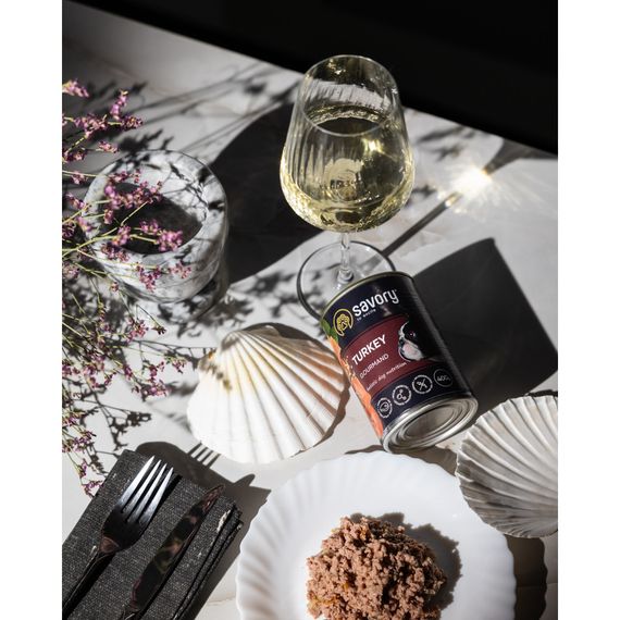 Корм вологий Savory Dog Gourmand Turkey паштет для дорослих собак усіх порід з індичкою 400 г | Зображення 4