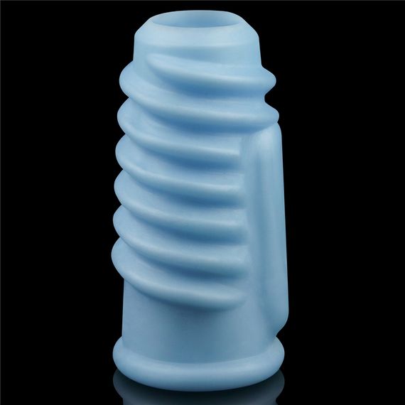 Насадка на член - Vibrating Spiral Knights Ring Blue | Зображення 1