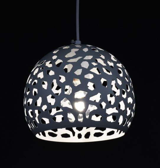 Люстра підвісна на 1 лампочку 27802 Білий 25-200х20х20 см. | Зображення 6