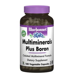 Минералы Bluebonnet Nutrition Мультиминералы + Бор с Железом, 180 гелевых капсул (BLB-00212) - Топ Продаж!