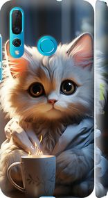 Чохол на Huawei Nova 4 Білий кіт "5646m-1632-2448"