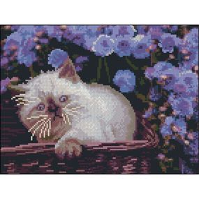 Алмазная мозаика "Котенок" ZAV3040-23 без подрамника 30х40 см