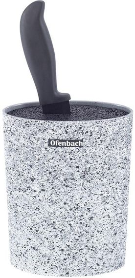 Підставка-колода Ofenbach Snow Marble для кухонних ножів 16х7х22.5см, овальна