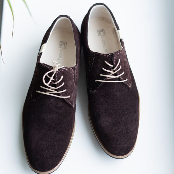 Коричневі замшеві туфлі 41 розмір