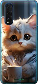 Чохол на Oppo Find X2 Білий кіт "5646u-1891-2448"