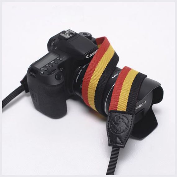 Нашийний універсальний ремінь для фотоапарата CAMERA STRAP на шию для фотокамери текстильний + шкіра | Зображення 1