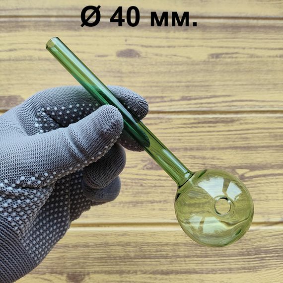 Стеклянная трубка Globe Long Oil Green