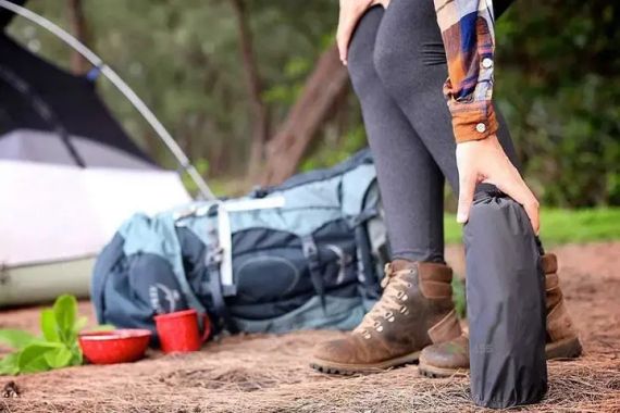 Туристический надувной матрас Каремат с подушкой со встроенным насосом 60 см на 190 см. Outdoor Sleeping | Зображення 5