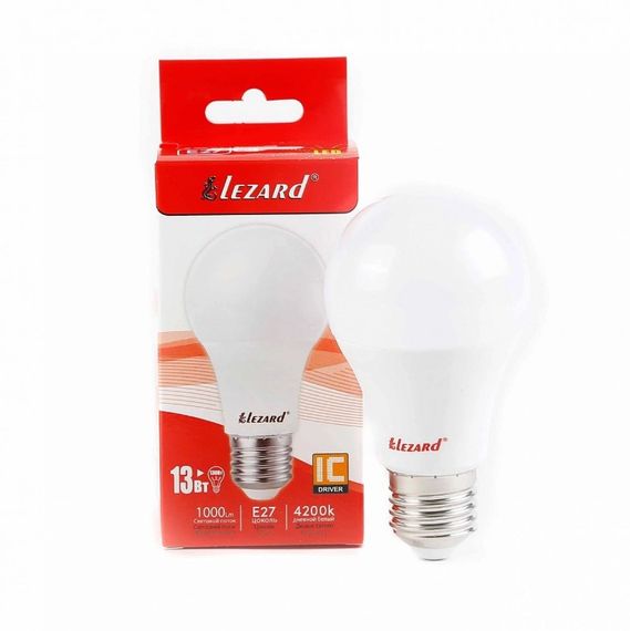 Лампа світлодіодна LED Glob A60 13W 4200K E27 220V (442-A60-2713)