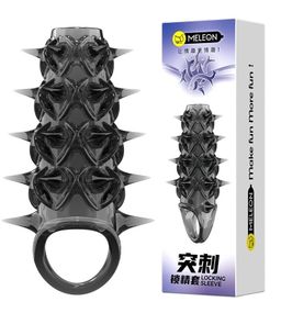 Насадка-экстендер MELEON PS-03 для пениса с шипами и фиксирующим кольцом Sex Aura