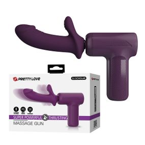 Вібромасажер пістолет Dj Doctor Massage Gun бузковий, 13.6 х 3.9 см sexstyle