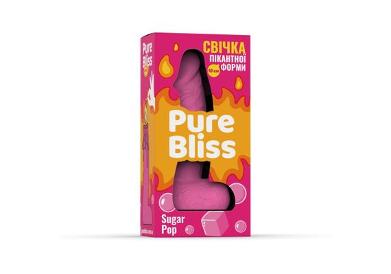Свічка у формі фалоса Pure Bliss Pink Sugar Pop з ароматом жувальної гумки, 18 см Sex Aura | Зображення 6