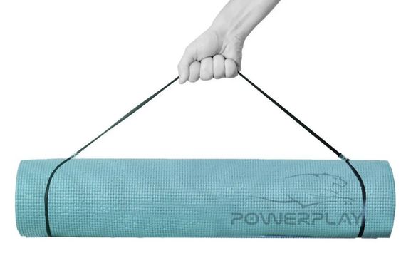 Килимок для йоги та фітнесу PowerPlay 4010 PVC Yoga Mat Зелений (173x61x0.6) (PP_4010_Green_(173*0,6)) | Зображення 8