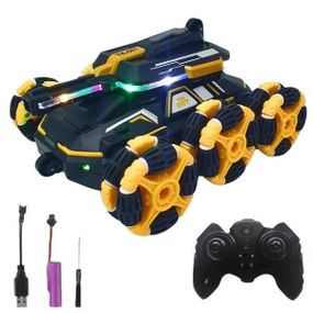 Танк на радіокеруванні акумуляторний Чорний з жовтим