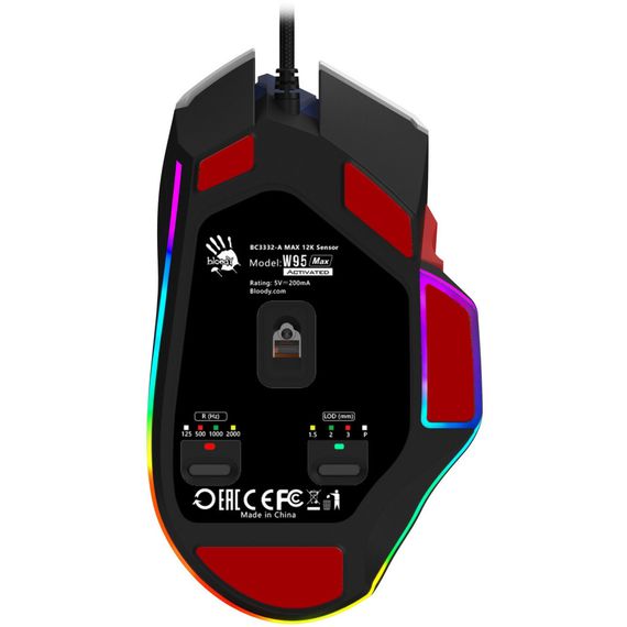 Мишка A4Tech Bloody W95 Max RGB Activated USB Sports Navy (Bloody W95 Max Sports Navy) | Зображення 8