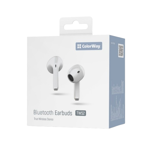 Навушники бездротові ColorWay slim CW-TWS2WT Earbuds білий | Зображення 2