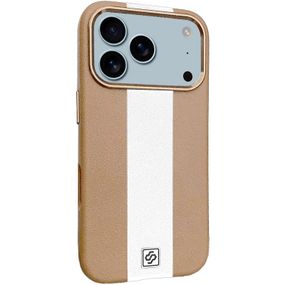 Шкіряний чохол Rally with Magnetic Fit для Apple iPhone 17 Pro Max (6.9") Beige / White