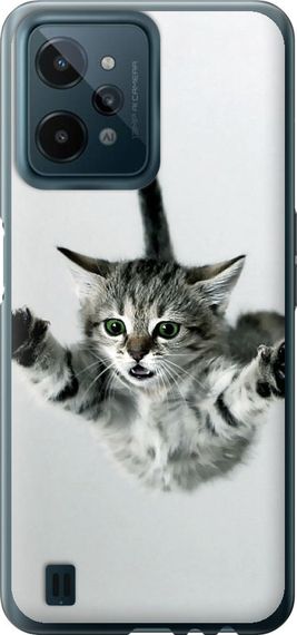 Чехол на Realme C31 Летящий котёнок "2322u-2593-17620"