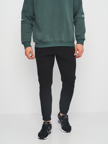 Штани-джоггери чоловічі утеплені чорного кольору, L