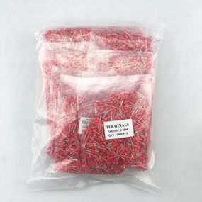 Втулочные наконечники для опрессовки проводов 1000 шт. VE2508(2.5кв) красный