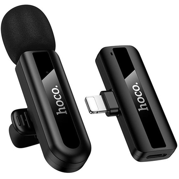Петличний бездротовий мікрофон Hoco L20 Fair Lightning Black | Зображення 3