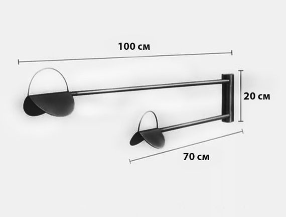 Бра LED 26263 Чорний 20х20х100 см. | Зображення 2