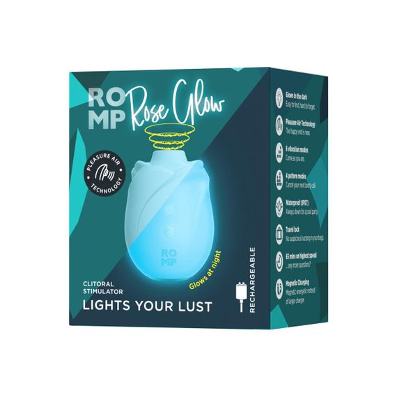 Вакуумний кліторальний стимулятор Romp Rose Glow Sex Aura | Зображення 9