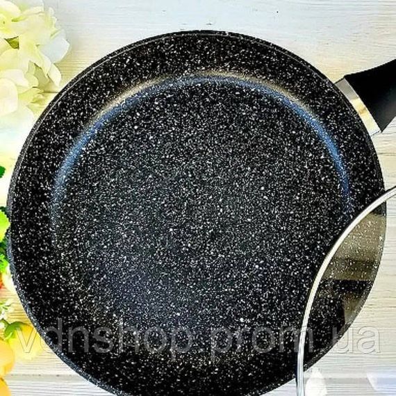 Алюмінієва сковорода з антипригарним покриттям, Зручна сковорода для дому глибока для дому VE-13 | Зображення 5