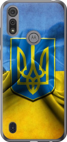 Чехол на Motorola E6i Флаг и герб Украины 1 "375u-2355-17620"
