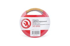 Скотч двухсторонний Intertool - 50 мм х 10 м пропилен (KT-0952)