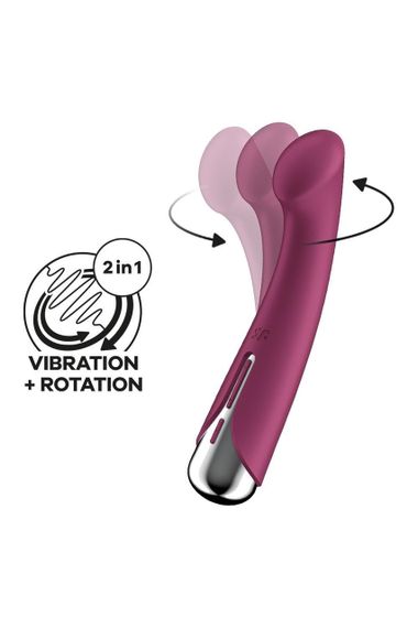 Вібратор для точки G Satisfyer Spinning G-Spot 1 з ротацією, червоний Sex Aura | Зображення 1