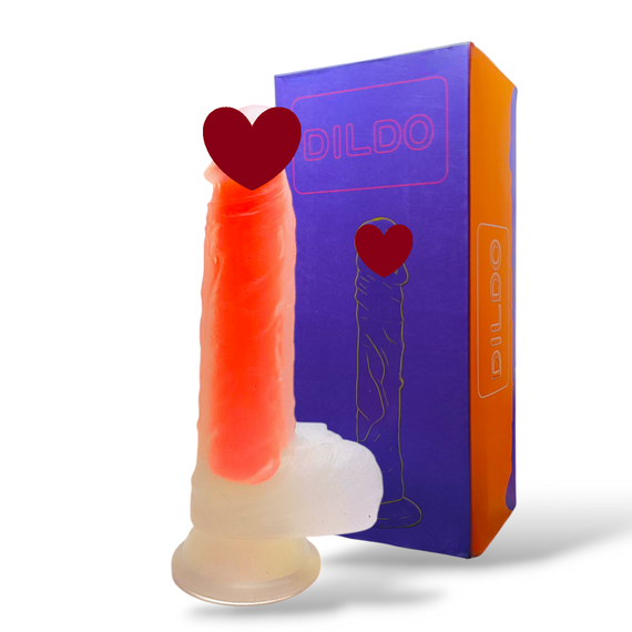 Фалоімітатор на присоску "Orange dildo", L184 мм, D35 мм sexstyle