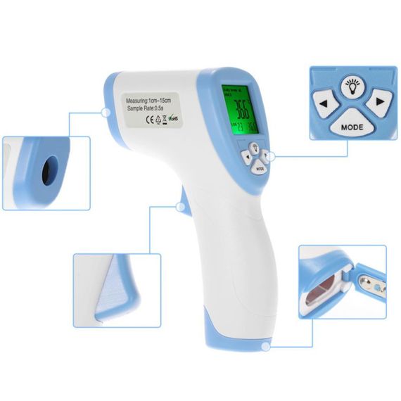 Безконтактний інфрачервоний термометр DT-8806C / Градусник медичний для вимірювання температури тіла / Дитячий термометр | Зображення 2