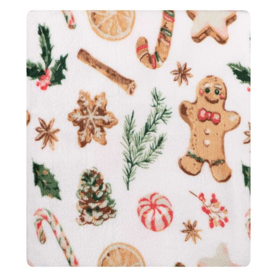 Плед Ardesto Flannel Имбирные пряники ART0118PB 160х200 см белый | Зображення 7