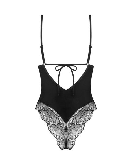 Тедді Obsessive Lobellis teddy, XS/S, чорне, ліф з м’якою чашкою, відкрита спина, низ-стрінги Sex Aura | Зображення 3