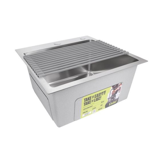 Сушарка на кухонну мийку Lidz Acsis LA03 Gray, квадратна основа, для посуду 430х216 мм LDACSLA03GRA49761 | Зображення 4