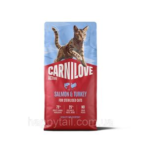 Беззерновой сухой корм Carnilove Sterilised Salmon & Turkey для стерилизованных кошек лосось и индейка 6 кг (арт. 173711)