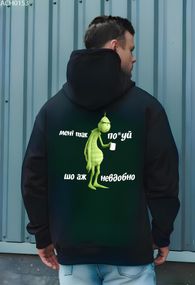 Худі з ДТФ на Флісі (оверсайз)