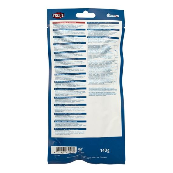 Ласощі Trixie Denta Fun для собак Паличка для чищення зубів з мармуровою яловичиною 17 см 140 г 3 шт | Зображення 2