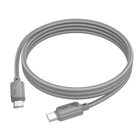 Дата кабель Hoco X113 Beneficio Type-C to Type-C 60W (1m) Gray | Зображення 1