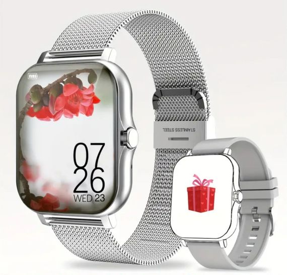 Смарт годинник сірий Lige Y13 з двома ремінцями | Зображення 1