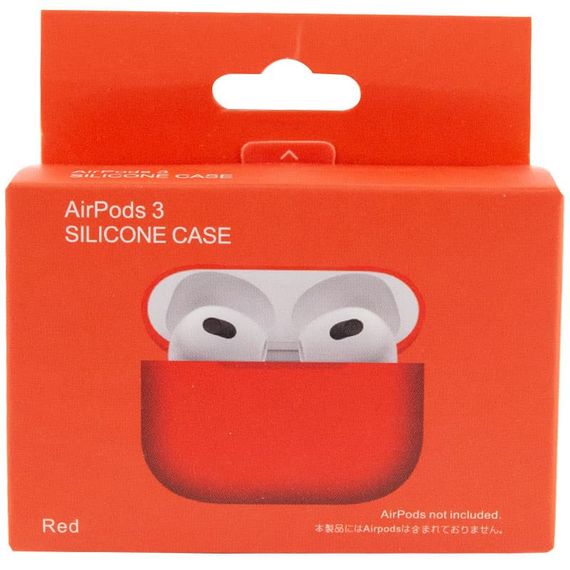 Силіконовий футляр для навушників AirPods 3 Червоний / Red | Зображення 2