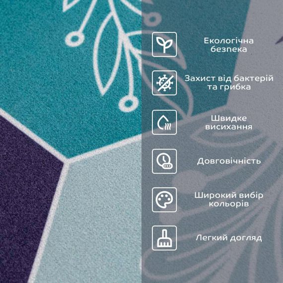 Вологопоглинаючий килимок шестикутники 38*58CM*3MM (D) SW-00001562 | Зображення 3