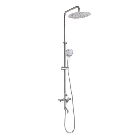 Душевая система универсальная Lidz Aria 1030 на три потребителя (с изливом) (k35) LDARI1030NKS34932 Nickel