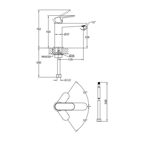 Смеситель для раковины Qtap Evia QTEVI2701CRM47576 Chrome | Зображення 1