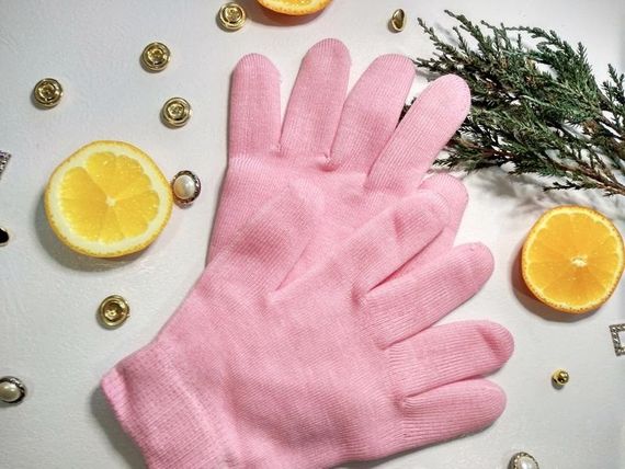 Косметичні зволожуючі SPA рукавички Spa Gel Gloves з маслом жожоба, екстрактом алое віра та вітаміном Е | Зображення 2