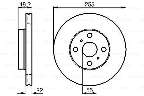 Диск тормозной GREAT WALL, TOYOTA COROLLA, BOSCH (0986478578) | Зображення 4