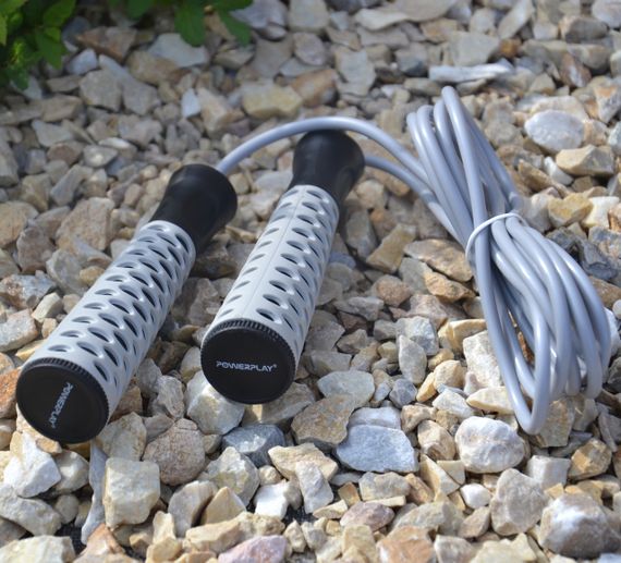 Скакалка PowerPlay 4206 Jump Rope PRO+ Сіро-чорна (2,75m.) | Зображення 4